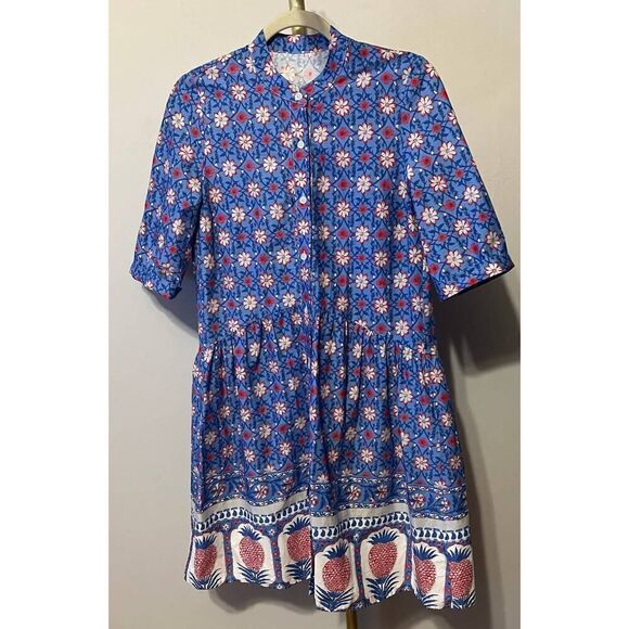 CUTE Pineapple Shirt Mini Dress Sz. XS - Picture 2 of 6